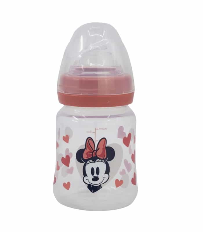 Biberão Minnie Mouse 150 ml com Tetina de Silicone 3 Posições